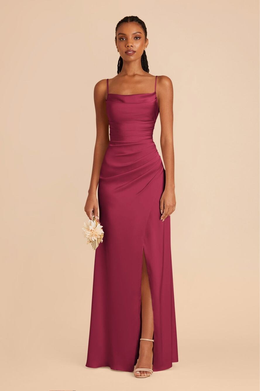 Birdy Grey Lydia Dress in Mate Satin Berry Size Small MSRP $129